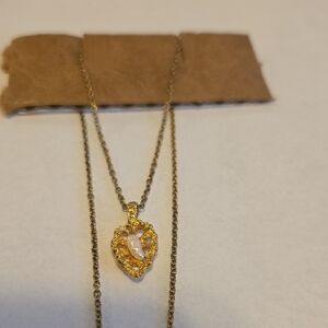 Elegant Gold Leaf And Pearl Pendant Necklace